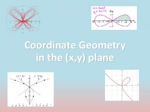 Coordinate geometry in the (x y) plane