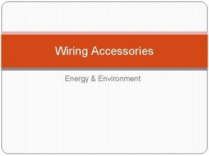 Electrical installation accessories