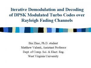 Iterative Demodulation and Decoding of DPSK Modulated Turbo