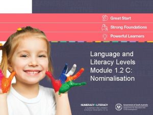 Language and Literacy Levels Module 1 2 C