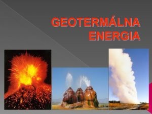 Geotermalna energia