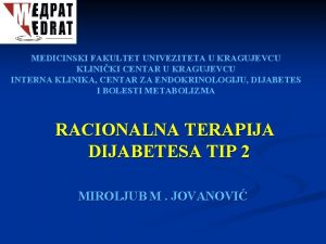 MEDICINSKI FAKULTET UNIVEZITETA U KRAGUJEVCU KLINIKI CENTAR U