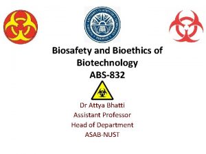 Biosafety in biotechnology