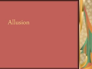 Types of allusion