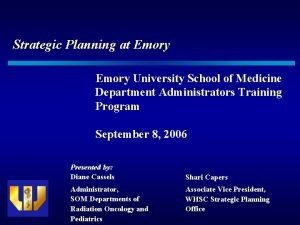 Emory university strategic plan