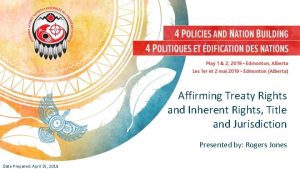 Affirming Treaty Rights and Inherent Rights Title and