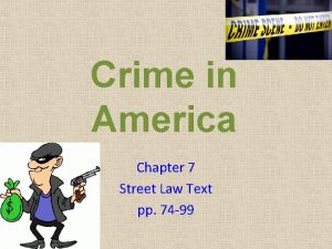 Chapter 7 crime in america