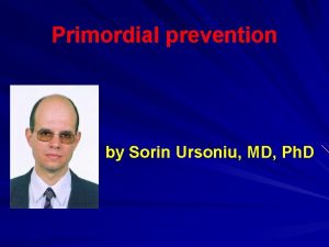 Primordial prevention