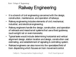 Transportation engineering