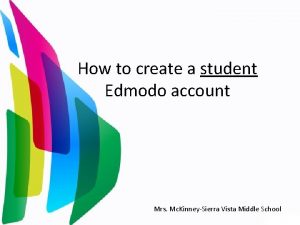 Edmodo student account
