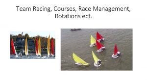 Team Racing Courses Race Management Rotations ect Typical