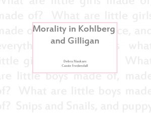 Kohlberg morality test