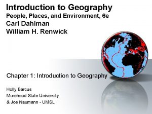 Introduction to Geography People Places and Environment 6