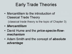 Mercantilism theory