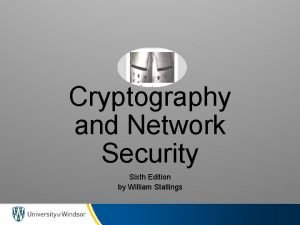 Cryptography and network security 6th edition