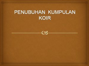 Peranan koir