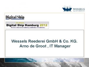 Wessels reederei gmbh & co. kg