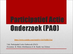 Actieonderzoek scriptie