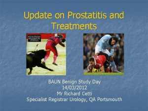 Update on Prostatitis and Treatments BAUN Benign Study