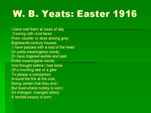 Easter 1916 themes
