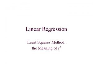 Sse linear regression