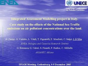 Long Range Transboundary Air Pollution Convention Integrated Assessment