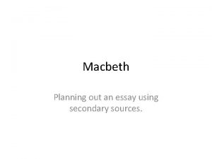 Ambition in macbeth essay