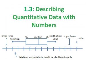 Describing quantitative data