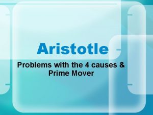 Prime mover aristotle