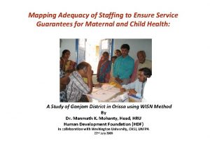 Mapping Adequacy of Staffing to Ensure Service Guarantees