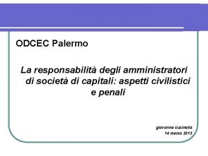 Odcec palermo