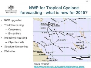 131 NWP for Tropical Cyclone forecasting what is