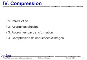 Le taux de compression