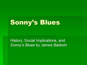 Sonny's blues genre