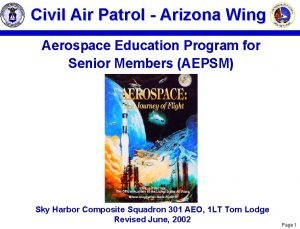 Civil Air Patrol Arizona Wing Aerospace Education Program