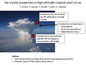 Ice crystal properties in highaltitude tropical anvil cirrus