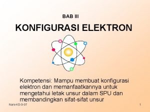 Konfigurasi elektron