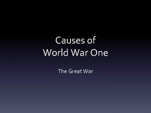 World war one World war one