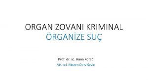 Organizovani kriminal