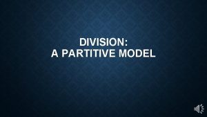 Partitive division