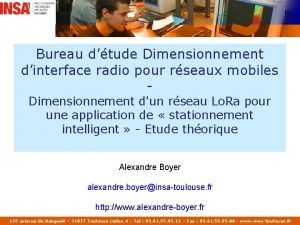 Bureau dtude Dimensionnement dinterface radio pour rseaux mobiles