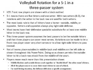 5-1 rotation volleyball