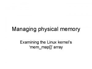 Linux memmap