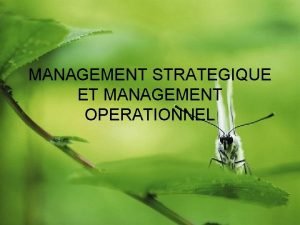 Management opérationnel et stratégique