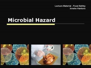 Lecture Material Food Safety Inneke Hantoro Microbial Hazard