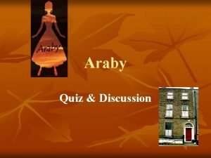 Araby questions and answers