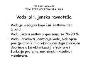 Jonizacija vode