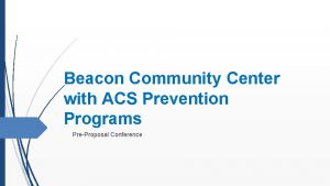 Preventive services acs