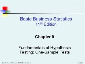 Business statistics hypothesis testing