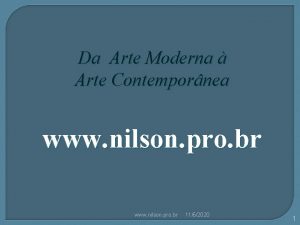 Da Arte Moderna Arte Contempornea www nilson pro